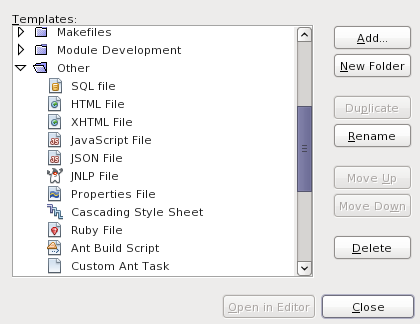 Template manager